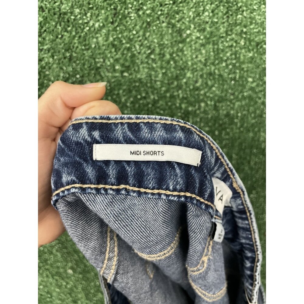 Ava & Viv Women's Denim High Rise Midi Shorts Size 20 Relaxed Fit NWT Stretch - Picture 11 of 11